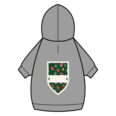Holiday Ugly Sweater Icons Pet Hoodie — back_dtf view