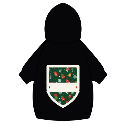 Holiday Ugly Sweater Icons Pet Hoodie — back_dtf view