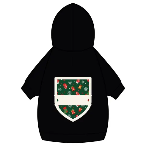 Holiday Ugly Sweater Icons Pet Hoodie — back_dtf view