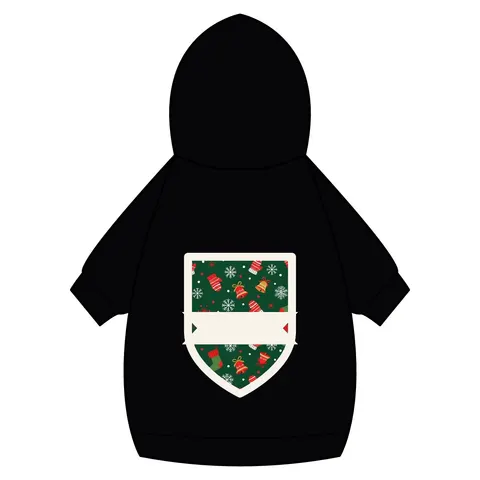 Holiday Ugly Sweater Icons Pet Hoodie — back_dtf view