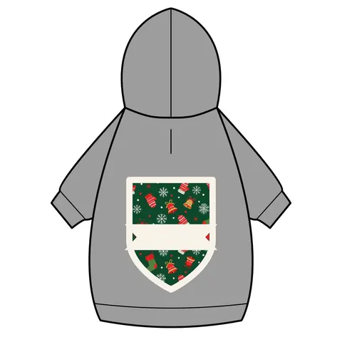 Holiday Ugly Sweater Icons Pet Hoodie — back_dtf view