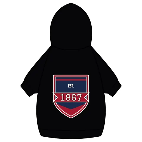 Howard 1867 Navy & Crimson Pet Hoodie — back_dtf view