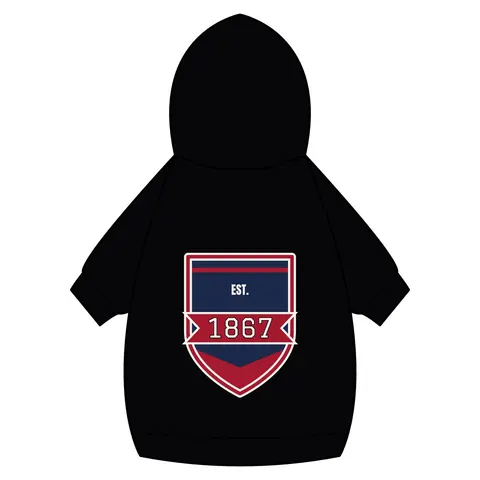 Howard 1867 Navy & Crimson Pet Hoodie — back_dtf view