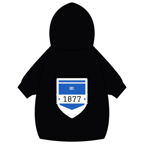 Jackson State 1877 Blue & White Split Pet Hoodie — back_dtf view