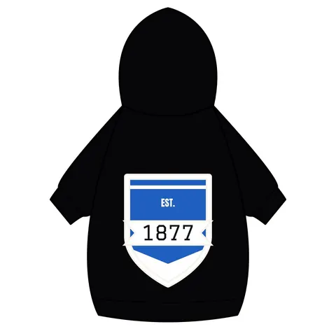 Jackson State 1877 Blue & White Split Pet Hoodie — back_dtf view