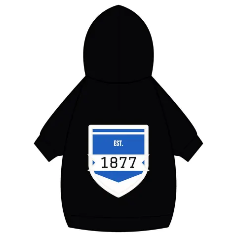 Jackson State 1877 Blue & White Split Pet Hoodie — back_dtf view