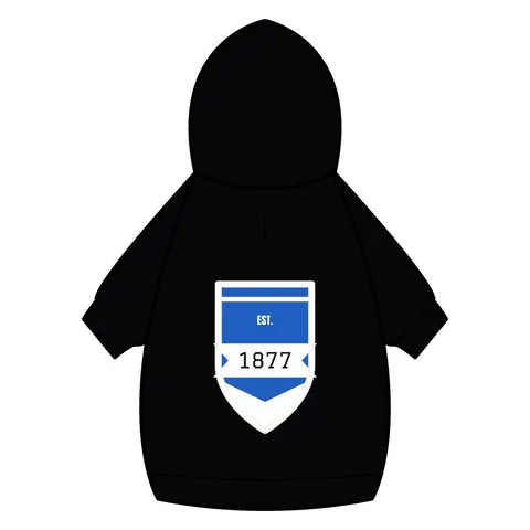 Jackson State 1877 Blue & White Split Pet Hoodie — back_dtf view