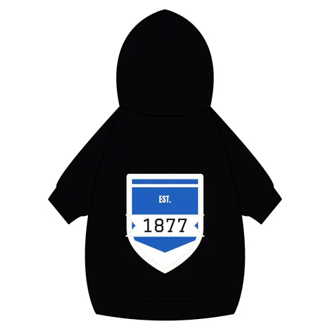 Jackson State 1877 Blue & White Split Pet Hoodie — back_dtf view