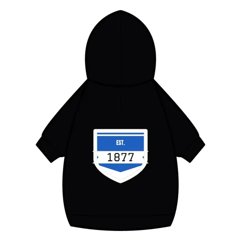 Jackson State 1877 Blue & White Split Pet Hoodie — back_dtf view