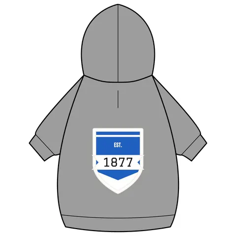 Jackson State 1877 Blue & White Split Pet Hoodie — back_dtf view