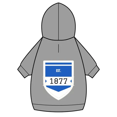 Jackson State 1877 Blue & White Split Pet Hoodie — back_dtf view