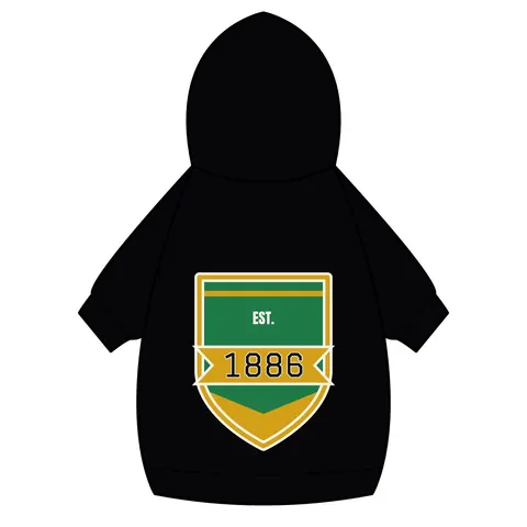 Kentucky State 1886 Green & Gold Pet Hoodie — back_dtf view