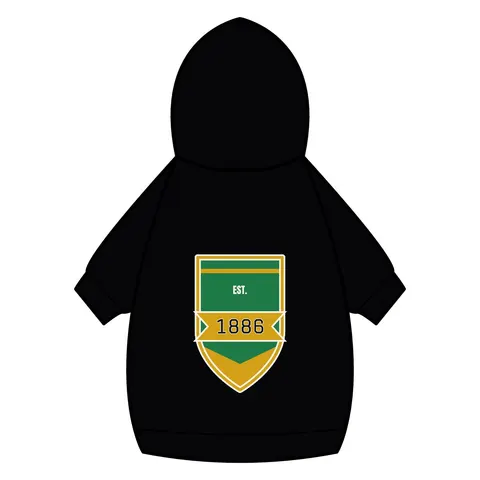 Kentucky State 1886 Green & Gold Pet Hoodie — back_dtf view