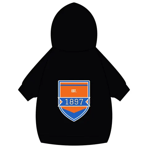 Langston 1897 Orange & Blue Pet Hoodie — back_dtf view