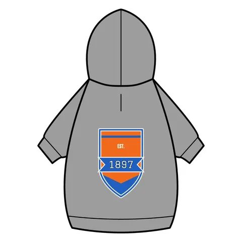 Langston 1897 Orange & Blue Pet Hoodie — back_dtf view
