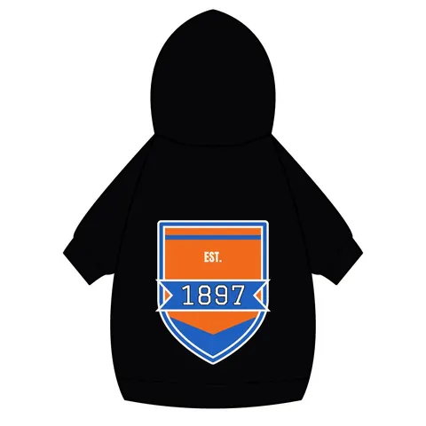 Langston 1897 Orange & Blue Pet Hoodie — back_dtf view