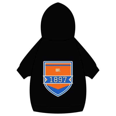 Langston 1897 Orange & Blue Pet Hoodie — back_dtf view