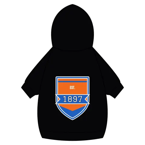 Langston 1897 Orange & Blue Pet Hoodie — back_dtf view