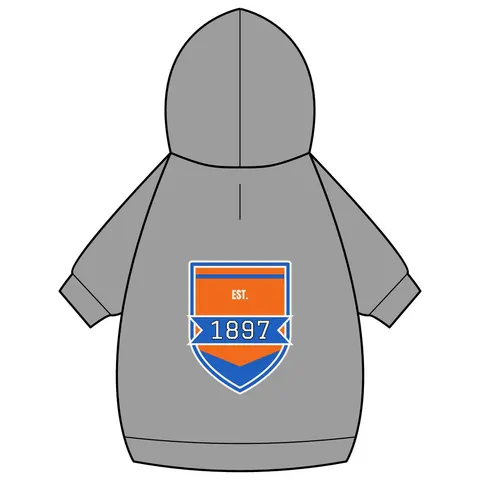 Langston 1897 Orange & Blue Pet Hoodie — back_dtf view