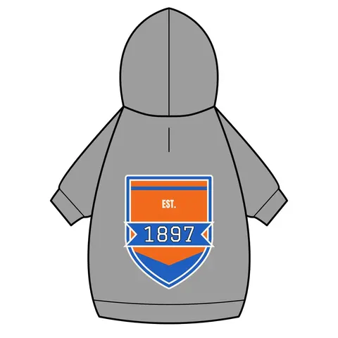 Langston 1897 Orange & Blue Pet Hoodie — back_dtf view