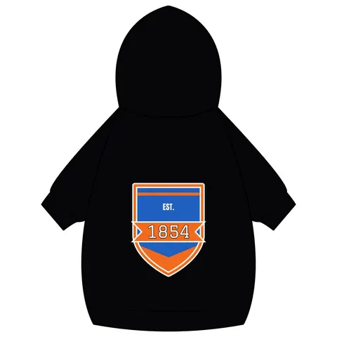 Lincoln (PA) 1854 Blue & Orange Pet Hoodie — back_dtf view