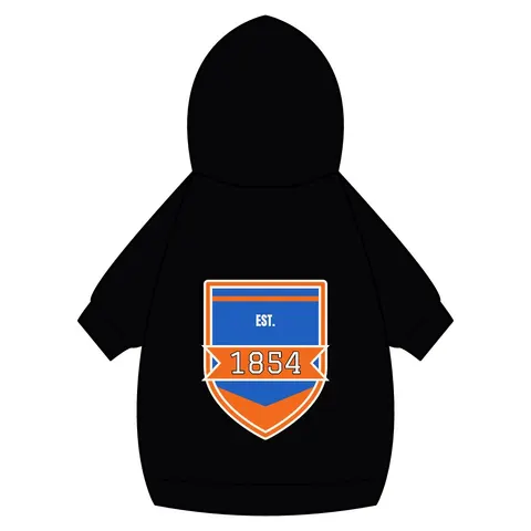 Lincoln (PA) 1854 Blue & Orange Pet Hoodie — back_dtf view