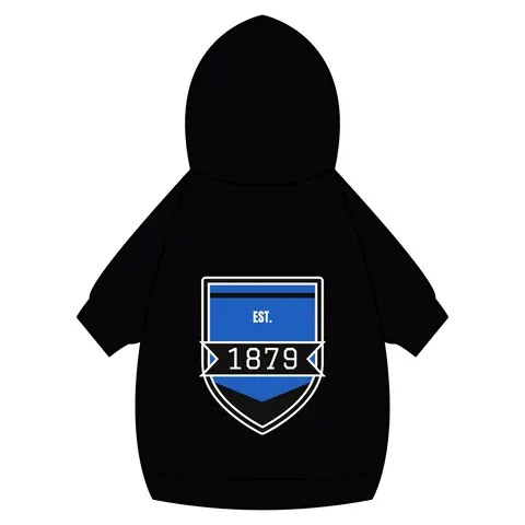 Livingstone 1879 Blue & Black Pet Hoodie — back_dtf view