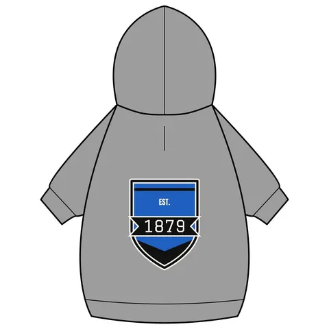 Livingstone 1879 Blue & Black Pet Hoodie — back_dtf view