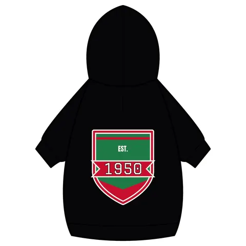 Mississippi Valley State 1950 Green & Red Pet Hoodie — back_dtf view