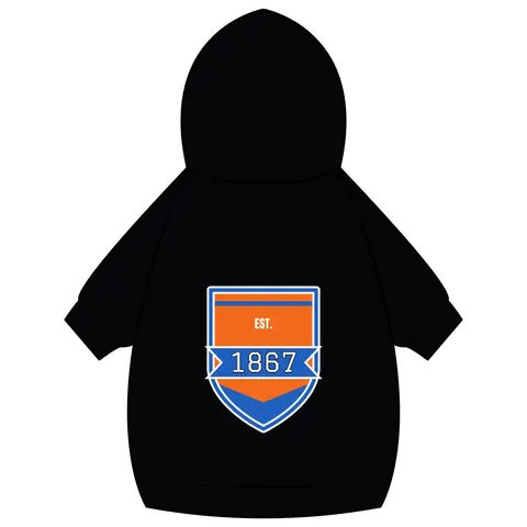 Morgan State 1867 Orange & Royal Pet Hoodie — back_dtf view
