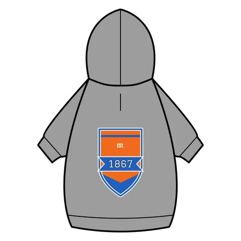 Morgan State 1867 Orange & Royal Pet Hoodie — back_dtf view