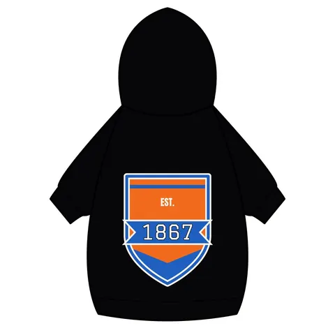 Morgan State 1867 Orange & Royal Pet Hoodie — back_dtf view
