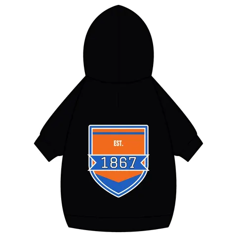 Morgan State 1867 Orange & Royal Pet Hoodie — back_dtf view