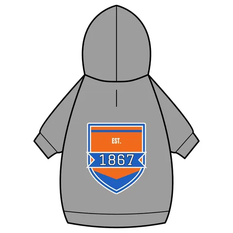 Morgan State 1867 Orange & Royal Pet Hoodie — back_dtf view