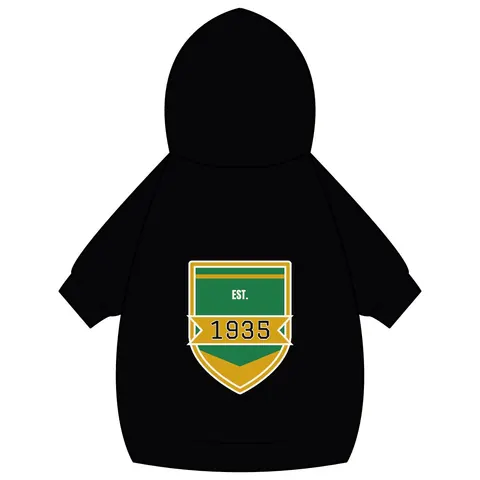 Norfolk State 1935 Green & Gold Pet Hoodie — back_dtf view