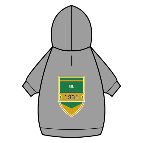 Norfolk State 1935 Green & Gold Pet Hoodie — back_dtf view