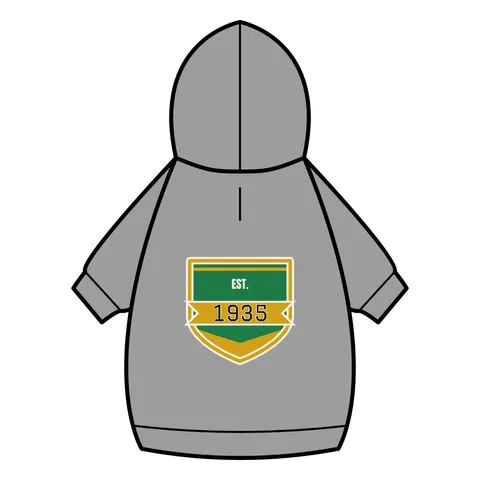 Norfolk State 1935 Green & Gold Pet Hoodie — back_dtf view