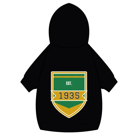 Norfolk State 1935 Green & Gold Pet Hoodie — back_dtf view