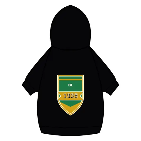 Norfolk State 1935 Green & Gold Pet Hoodie — back_dtf view