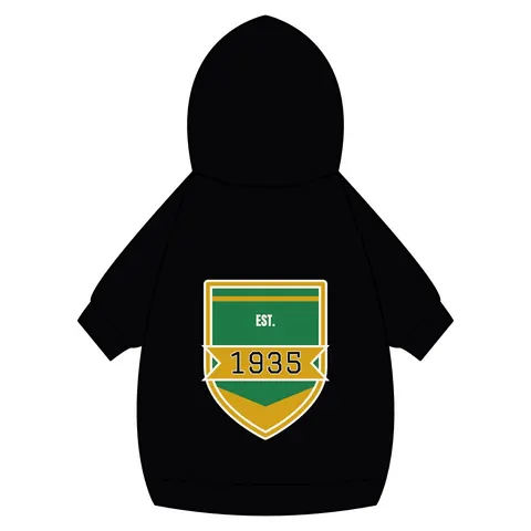 Norfolk State 1935 Green & Gold Pet Hoodie — back_dtf view
