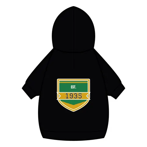 Norfolk State 1935 Green & Gold Pet Hoodie — back_dtf view