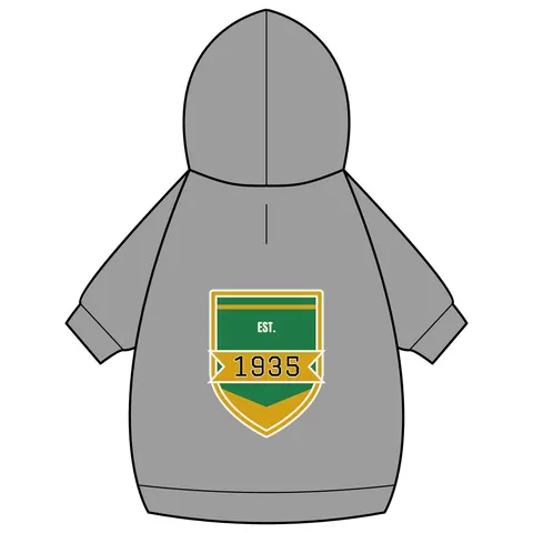 Norfolk State 1935 Green & Gold Pet Hoodie — back_dtf view
