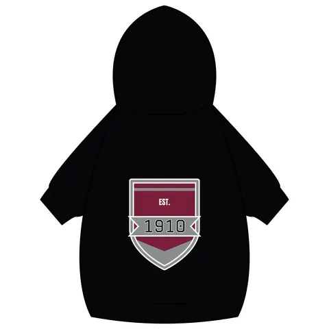 NC Central 1910 Maroon & Grey Pet Hoodie — back_dtf view