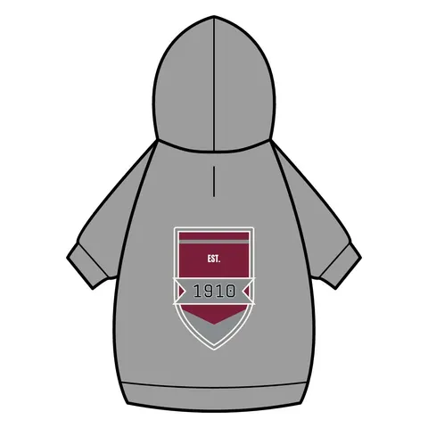 NC Central 1910 Maroon & Grey Pet Hoodie — back_dtf view
