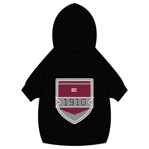 NC Central 1910 Maroon & Grey Pet Hoodie — back_dtf view