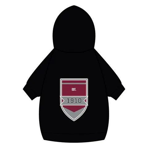 NC Central 1910 Maroon & Grey Pet Hoodie — back_dtf view