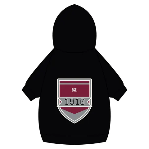 NC Central 1910 Maroon & Grey Pet Hoodie — back_dtf view