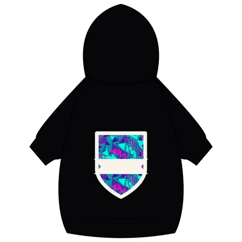 90s Memphis Pattern Pet Hoodie — back_dtf view