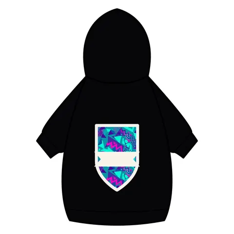 90s Memphis Pattern Pet Hoodie — back_dtf view