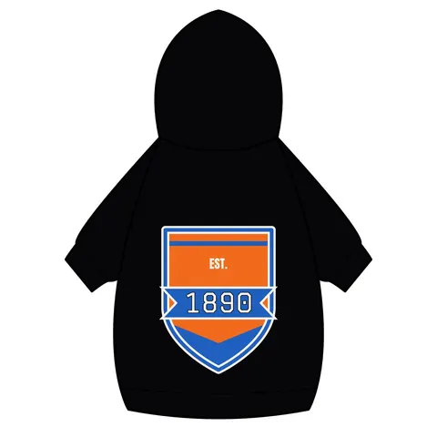Savannah State 1890 Orange & Blue Pet Hoodie — back_dtf view